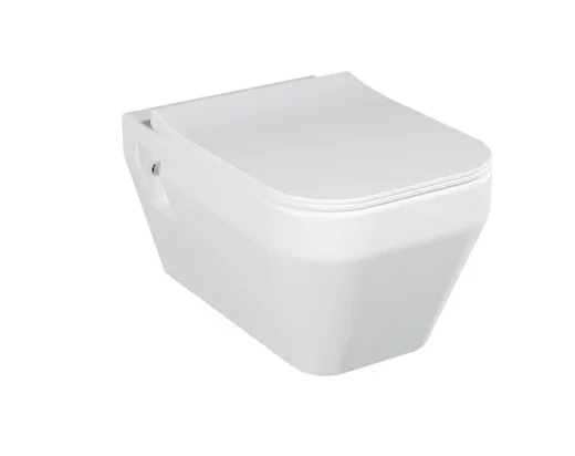 ALVİT ALVİT CROSS GRAND RİMLESS ASMA KLOZET 51 CM (KARE ) AÇIK MONTAJ