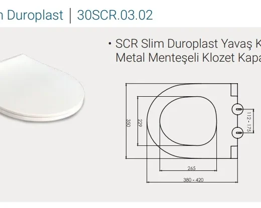 ALVİT SCR SLİM DUROPLAST METAL MENTEŞELİ (DEEP)