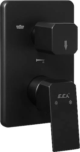 ELMOR ECA TİERA ANKASTRE BANYO BATARYASI SIVA ÜSTÜ GRUBU - 3 YOLLU - MAT SİYAH