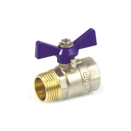 KALDE Dar Geçişli Küresel Su Vanası Erkek 1/2" Mavi