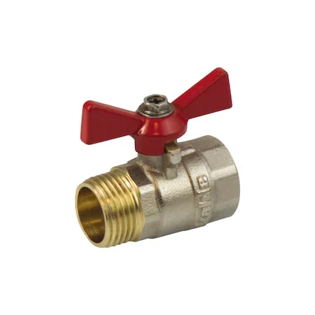 KALDE Dar Geçişli Küresel Su Vanası Erkek 3/4" Kırmızı