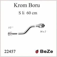 M.CNC 16*2 60 CM S ES Lİ KROM ÇUBUK RAD.BORU - Adet