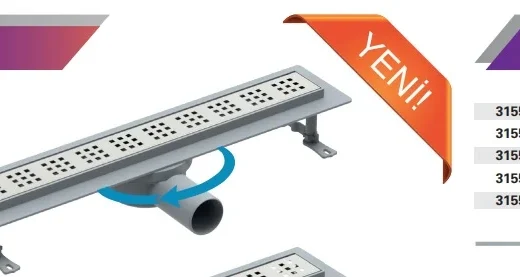 MERTİNOX PERA STD. LİNE DUŞ KANALI 40 CM (SÜZGEÇ) Y.Ç. Q50 - Adet