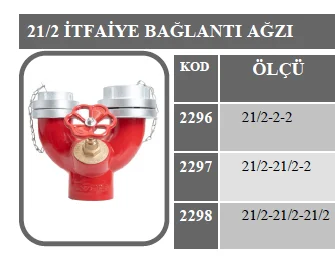 SIRAY 21/2X21/2X21/2 İTFAİYE BAĞLANTI AĞZI